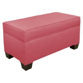 Skyline Bench Custom Upholstery Box Seam Bench 6225 Linen Coral