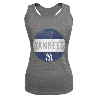 MLB Womens New York Yankees Tank Top   Grey (XL)