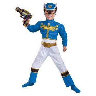 Toddler/Boys Blue Power Rangers Megaforce Muscle Chest Costume