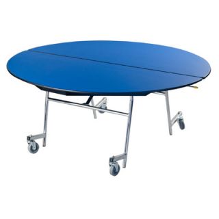 AmTab Manufacturing Corporation Vinyl Edge Particle Board Oval Mobile Table M
