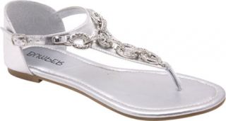 Womens L & C Matilda 02   Silver Thong Sandals