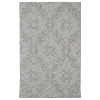 Trends Light Taupe Medallions Wool Rug (20 X 30)