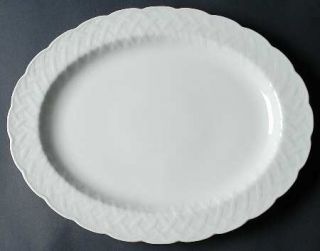 Bernardaud Vannerie (No Trim) 15 Oval Serving Platter, Fine China Dinnerware  
