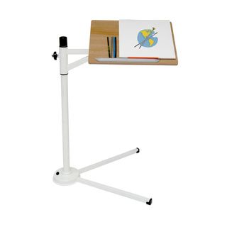 Calico Designs White/ Maple Calico Tech Stand (White/ mapleTop rotates 360 degreesAdjust in angle up to 32 degrees13.75 inch pencil ledgeDimensions 22 inches wide x 24.5 inches deep x 32.5 inches highModel 51211Assembly Required )