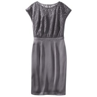 TEVOLIO Petites Lace Bodice Dress   Gray 2P