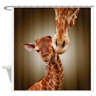  Giraffe Kiss Shower Curtain  Use code FREECART at Checkout