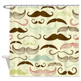  Mustache Pattern Shower Curtain  Use code FREECART at Checkout