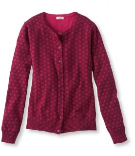Fine Gauge Cardigan Sweater, Print Misses Petite