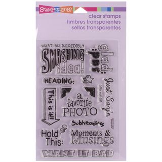 Stampendous Perfectly Clear Stamps 4x6in Sheet smashing Notes