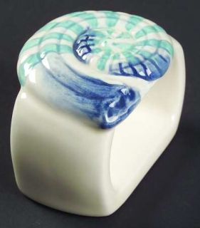 Pfaltzgraff Ocean Breeze  Figurine Napkin Ring, Fine China Dinnerware   Blue, Te