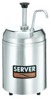 Server Products Cream Server w/ Pump, SS, 3 qt SS, Ice Packs
