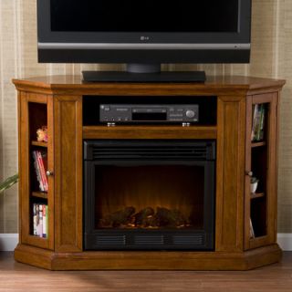 Wildon Home ® Stuart 48 TV Stand with Electric Fireplace CSN139E Finish Bro