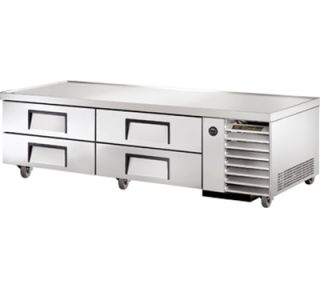 True 79 Refrigerated Chef Base   4 Drawers, Aluminum/Stainless