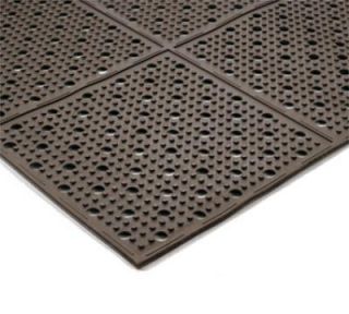 NoTrax Mult Mat II Reversible Drainage Floor Mat, 3 x 8 ft, 3/8 in Thick, Brown