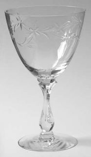 Tiffin Franciscan Glen Auldyn Water Goblet   Stem #17660, Cut