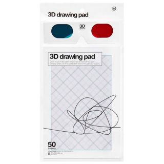 3D Drawing Pad White One Size For Men 229810150