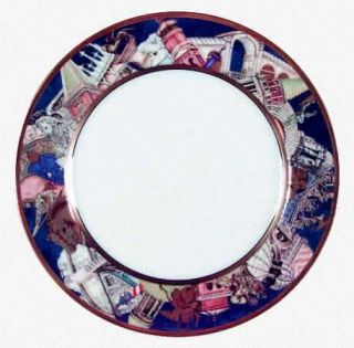 Bernardaud Metropoles Dinner Plate, Fine China Dinnerware   Phoebe Shape, Scenes