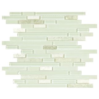 Somertile 11.625x11.75 in Reflections Piano Ming Glass And Stone Mosaic Tile (pack Of 10)