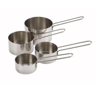 Winco 4 Piece Measuring Cup Set, Stainless