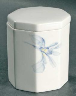 Mikasa Iris Duet Sugar Bowl & Lid, Fine China Dinnerware   Blue Iris Design,