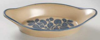 Pfaltzgraff Folk Art Augratin, Fine China Dinnerware   Blue Floral Design On Tan