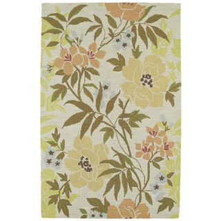 Retreat Oatmeal Floral Hand Tufted Rug (50 X 76)