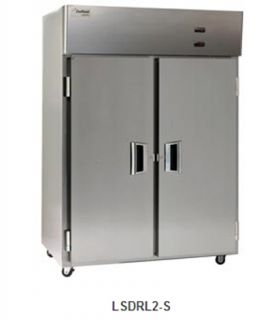 Delfield Scientific 56 Reach In Refrigerator/Freezer   (4) Solid Half Door, Stainless Exterior