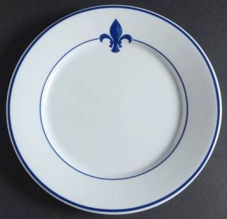 Apilco Icon Salad/Dessert Plate, Fine China Dinnerware   Blue Fleur De Lys,Red R