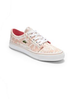 Lacoste Kids Tropical Print Sneakers   Pink