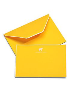 sugar paper Personalized Luxe Yellow Elephant Stationery Set   No Color