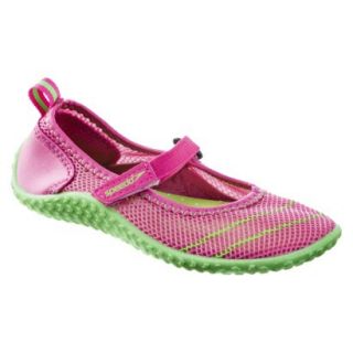 Speedo Toddler Girls Mary Jane Water Shoes Pink & Green   X Large