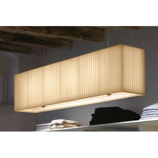 ModoLuce Rettangolo Pendant in Brown A0365/S120 Shade Pleated