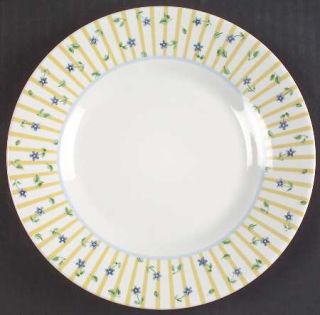 Pfaltzgraff Melissa Salad Plate, Fine China Dinnerware   Blue Flowers,Yellow Str