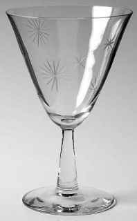 Bryce Festival (Cut,Clear) Water Goblet   Clear, Star Cuts