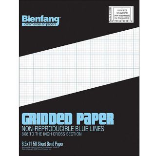 Bienfang 50 sheet Gridded Paper Pad (8.5 X11)