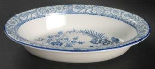 Enoch Wood & Sons Wincanton Blue 9 Oval Vegetable Bowl, Fine China Dinnerware  