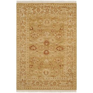 Safavieh Hand knotted Peshawar Vegetable Dye Olive/ Lemon Wool Rug (4 X 6)