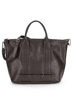 Fast Track Faux Leather Tote Bag   Brown Grey