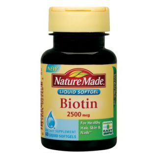 Nature Made High Potency Biotin Supplement 2500 mcg Softgels   60 count