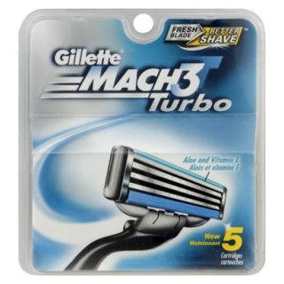 Gillette MACH3 Turbo Refill Cartridges   5 count