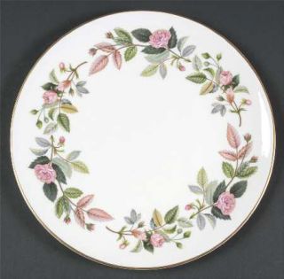Wedgwood Hathaway Rose Cookie Plate, Fine China Dinnerware   Pink Roses, Pink, G