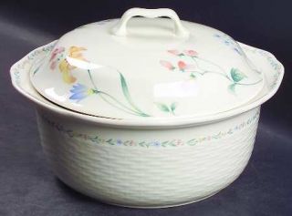 Noritake American Flowers 2qt Round Covered Casserole (Uses the Rv9s As Base, Fi