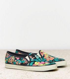 Neon Tropical AEO Slip On Sneaker, Womens 10