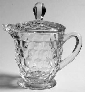 Fostoria American Clear (Stem #2056) Syrup with Glass Lid   Stem #2056,Clear,Als