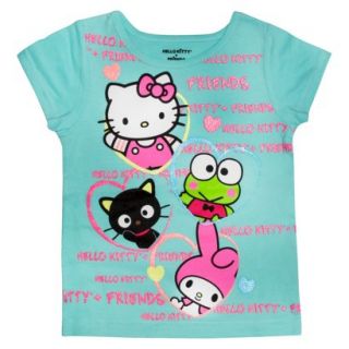 Hello Kitty & Friends Infant Toddler Girls Short Sleeve Tee   Green 12 M