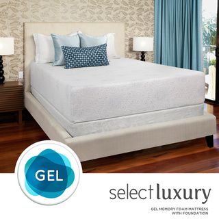 Select Luxury Gel Memory Foam 14 inch Medium Firm King size Mattress Set With EZ Fit Foundation (KingSet includes One (1) medium firm gel memory foam mattress and foundationMaterials Gel memory foamDensity3.8 pound gel memory foamComposition 1 inch 3.