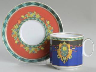 Rosenthal   Continental Le Roi Soleil Flat Cup & Saucer Set, Fine China Dinnerwa