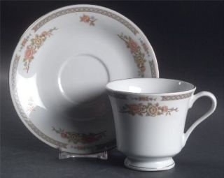 Fairfield Serenade Footed Cup & Saucer Set, Fine China Dinnerware   Fine China,F