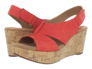 Clarks Caslynn Lizzie Womens Wedge Shoes (Red)