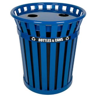 Witt Wydman 36 Gallon Outdoor Recycling Receptacle WCR36 FTR BL Color Blue